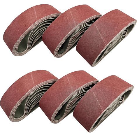 FEIHU 10 pièces Bandes abrasives 915100mm. Bande abrasive pour polir le métal, le bois. Ensemble de Bandes Abrasives,pour ponceuses à bande 、ponceuses à main(80 Grain) (1/4)