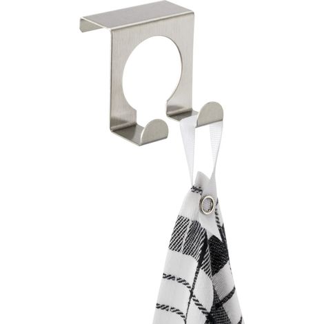 Crochet de porte double - set de 2, Acier inoxydable, 5 x 5 x 5 cm, Argent mat (1/5)