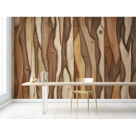 Papier Peint bois - sculpté - 150 x 250 cm (1/2)