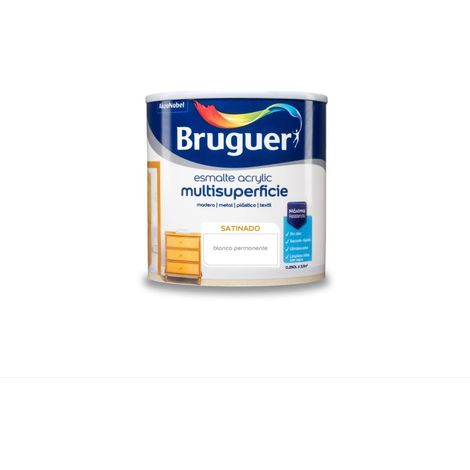 Esmalte acril sat. 250 ml bl/perm int/ext s/olor bruguer (1/5)