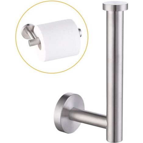 Porte Papier Toilette Mural Dérouleur Papier Toilette WC Inoxydable Acier SUS304 Brossé