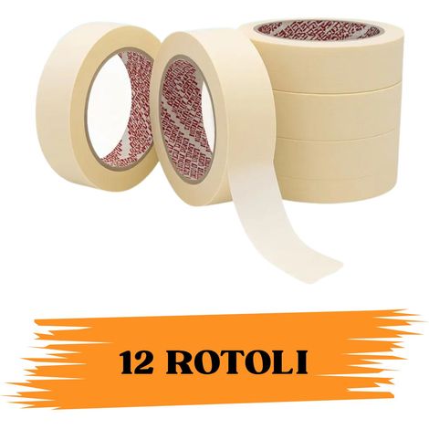 Nastro Adesivo Carta Gommata 25Mmx50m 12 ROTOLI EcoPrice®