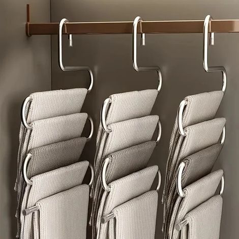S-förmiger 5-stufiger Hosenorganizer-Haken, 1 Stück (1/5)