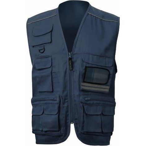 gilet multitasche blu tg. xl