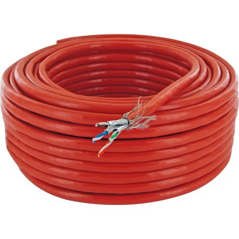 Schwaiger Cat 7 Netzwerkkabel (S/FTP) 50 m rot Netzkabel (1/2)