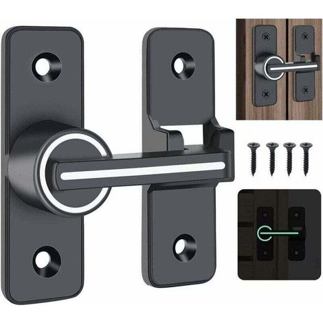 Verrou Porte Coulissante Lumineux En Alliage De Zinc Loquet À 180 Degrés Avec Boulon Et Vis