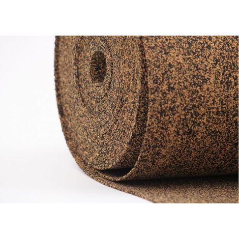 rouleau isolant souple en liège (50%) et caoutchouc (50%), ép. 2mm - 10m x 1m (1/4)