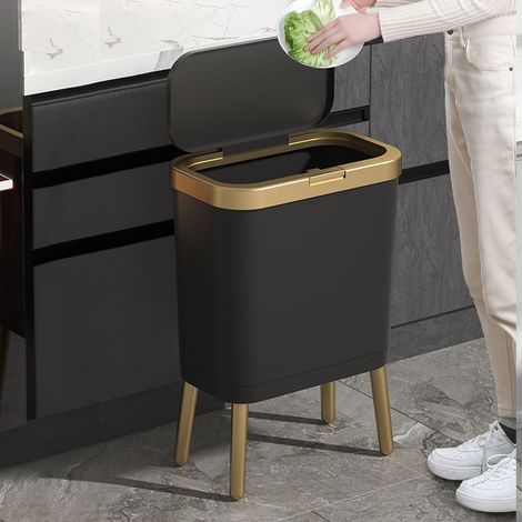 PP High Foot Trash Bin with Lid