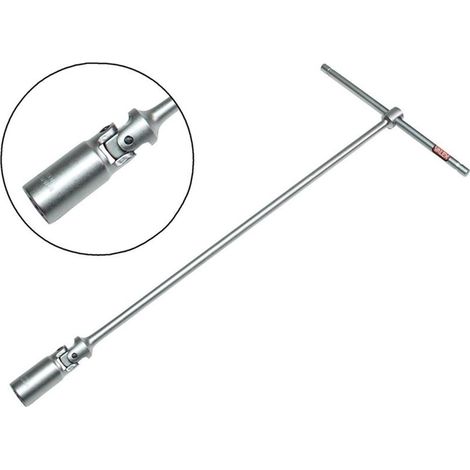 Chiave snodata a t per candele mm 19 in acciaio professionale