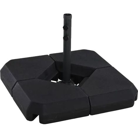 Base para sombrilla, material HDPE, 80 cm de longitud total, 40 cm de diámetro de la base, capacidad de 15 litros, montaje en cuatro piezas. (1/5)