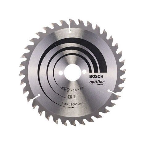 Bosch PRO Wood Circular Saw Blade 190 x 2.6 x 30 mm T36 2608640616