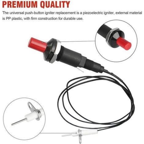 Kit Allumage Piézo - 2 Sorties - Pour Barbecue Grill Cuisinière Gaz - 18 kV - Électrode 5-6 mm - 1 Pièce (1/5)
