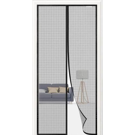 Moustiquaire Porte Fenetre Magnétique 80x200 cm,Derniers Modèles 2023, Rideau Anti Moustique, Aucun Perçage n 'est Nécessaire - Noir (1/4)