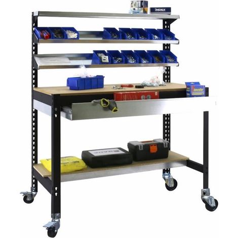 -CAHERSA- MESA DE TRABAJO SIMONWORK MOBILE BT1 BOX 1500 GALVA/MADERA (1/2)