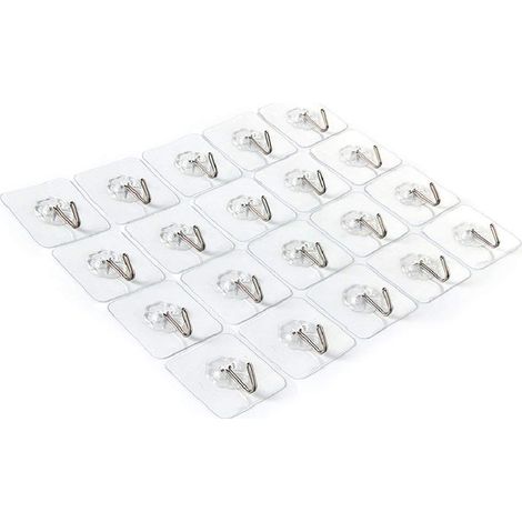 Filiyano-Crochets adhésifs ultra-résistants, amovibles, étanches et réutilisables, en acier inoxydable, pour fixation murale, plafond, salle de bain (1/5)