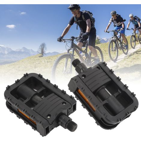 Pédales de Vélo Vintage Rétro Mountain Bike, Platines Antidérapantes en Nylon Noir pour Cyclisme (1/5)