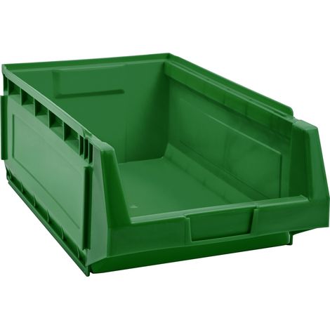 Contenitore sovrapponibile componibile "C505" ad incastro in PEHD - Verde - Mobil Plastic