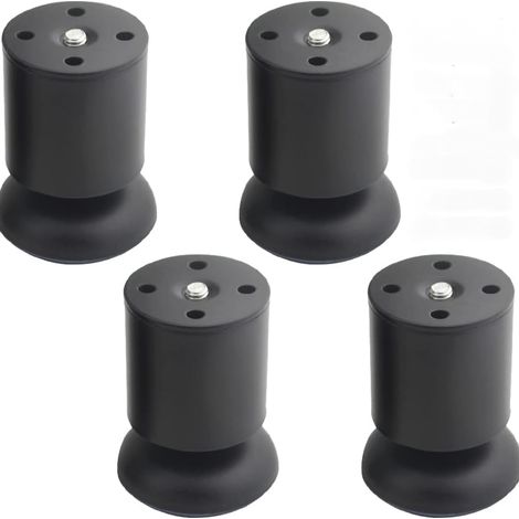 YMYNY 4er-Set schwarze Beine – 6 cm verstellbare Möbelbeine, Tischbeine aus Edelstahl mit Ta (1/5)