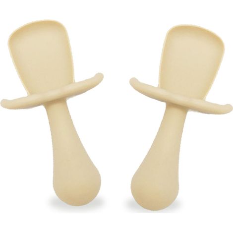 Cuillère En Silicone Pour Bébé - Autonomie Alimentaire - Sans BPA - Lavable En Lave-Vaisselle - Lot De 2 (1/5)