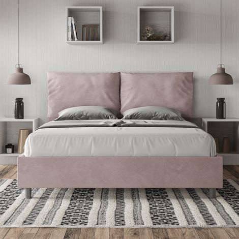 Letto contenitore da 160x190 in microfibra glicine Antea (1/5)