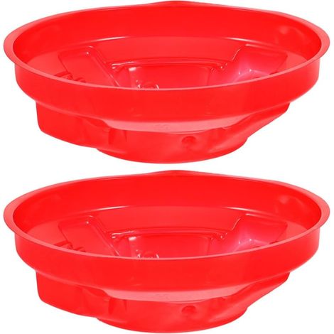 Rouge Couvercle de Détecteur de Fumée en Plastique, Lot de 2 (1/5)