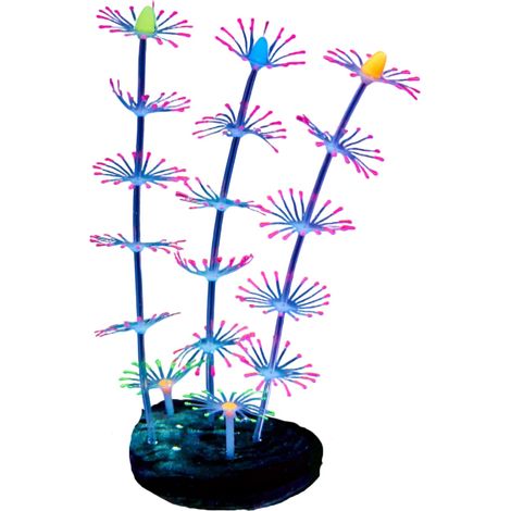 Bande d'ornement de plante de corail effet brillant décoration artificielle en silicone pour aquarium, paysage d'aquarium (1/4)