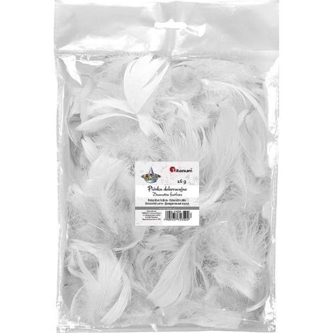 Piume di piumino 16 g, bianche
