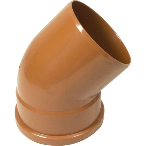 FloPlast 110mm PVC-U Underground Drain 45' Bend Connector (1/2)