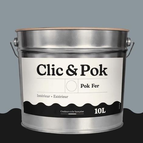 Peinture Fer Antirouille – Métal Extérieur Intérieur, Satinée, Protection Rouille - 10L - RAL 7001 - Gris argent