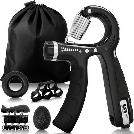 Handtrainer, Unterarmtrainer-Set, 5–60 kg Griff, Hand- und Unterarmtrainer, Griffkrafttraining