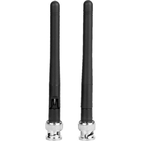 Antenas UHF de 2 piezas con conector BNC para receptores de audio profesionales: alta sensibilidad, fácil instalación.