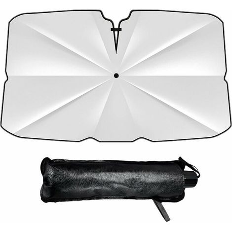 Parapluie pare-soleil pliable pour pare-brise de voiture – Matériau peptidique – 360° réglable – Compatible avec la plupart des vitres (1/5)