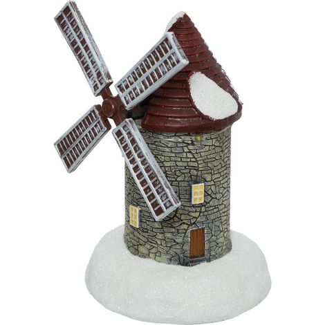 Village de Noël lumineux Moulin enneigé - Feeric Christmas