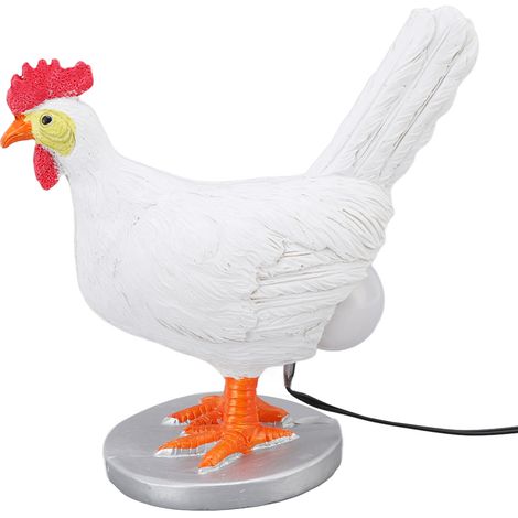 Lampe poule amusante en résine LED, œuf de poule pondu, veilleuse mignonne pour chambre ou salon. (1/5)