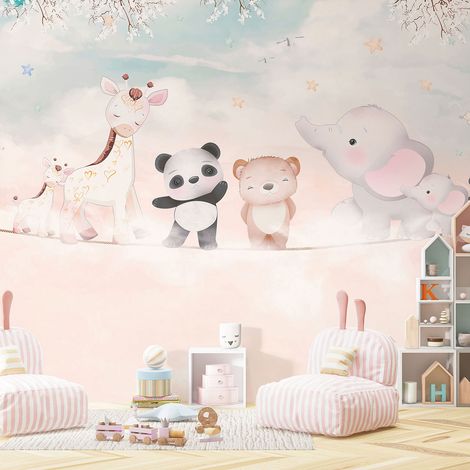 Papier peint panoramique Enfants - Animaux - 195 cm x 130 cm (1/4)