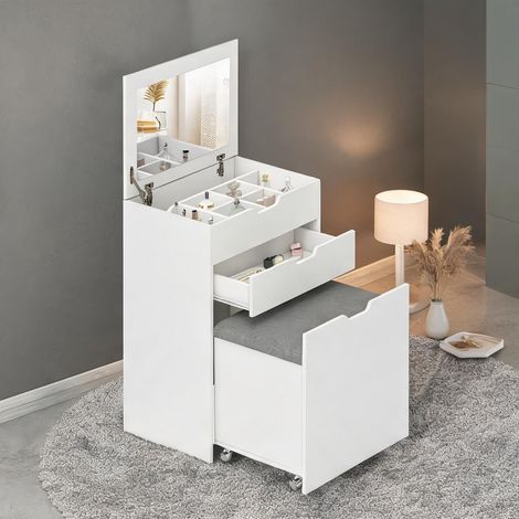 Coiffeuse bianco 60 x 40 x 114 cm (1/5)