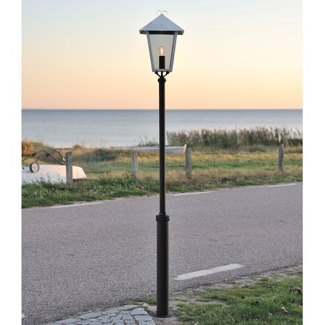 Gartenlaterne / Standleuchte BENU, E27, galvanisierter Stahl, Höhe 254 cm (1/5)