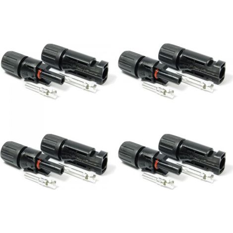 1 bis 50 Paar Solar Stecker für Solarkabel 4-6 mm² PV Stecker kompatibel mit MC4 4 Paar