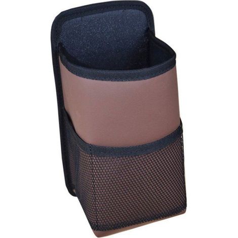 Sac de Rangement pour Voiture - Porte-Gobelet et Porte-Bouteille - Cuir Microfibre - Fixation Réglable - Pour Siège Avant ou Arrière - 1 Pièce