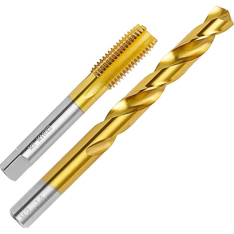 Jeu de tarauds M16 x 2,0 et foret de 14 mm, HSSG, kit de tarauds d'incision, tarauds et tarauds (1/5)