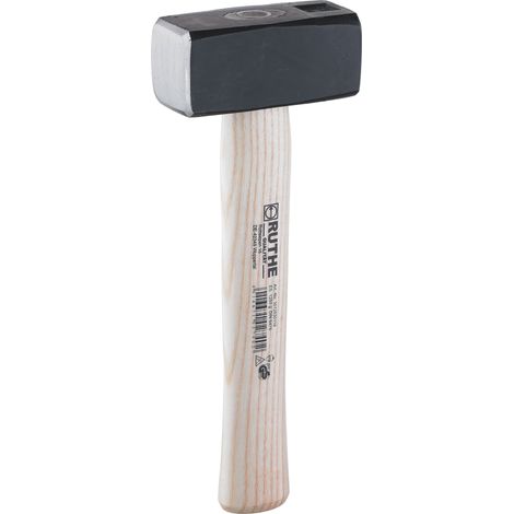 Maceta de albañil cuadrada DIN 6475 con mango de madera de fresno, 1000g  Ruthe 3010030119