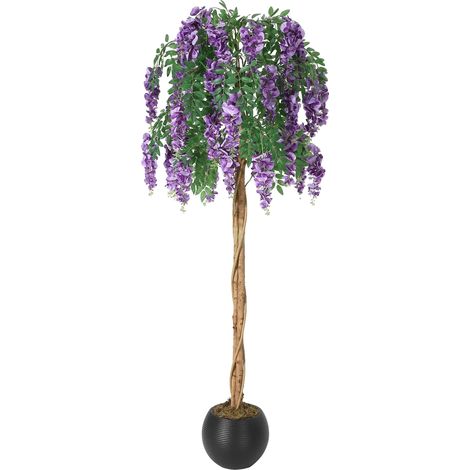 Künstlicher Blumenbaum, üppiges Design, strapazierfähige Materialien, 1,8 m (1/2)