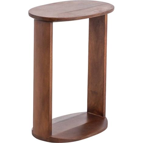 Table de chevet en bois de manguier Swan (1/5)