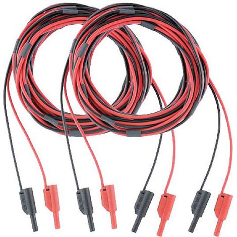 [NEUWERTIG] Metrel Sicherheitsmessleitungsset Kabel Schwarz 10m Bananenstecker Stecker B-Ware