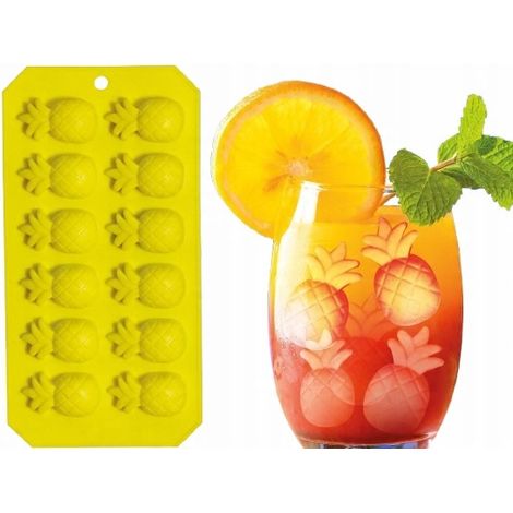 Bandeja para cubitos de hielo Cubitos de hielo Piña Gomitas Aloha Hawaii Vacaciones de verano 12x22cm (1/4)