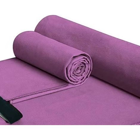Lot de 2 serviettes en microfibre double face à séchage rapide et ultra-absorbantes, avec sac à fermeture éclair, idéales pour le sport. (1/5)