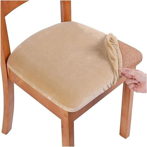 CCYKXAHousse de Chaise en Velours côtelé épaisExtensible Universelle,Amovible et Lavable.Style scandinave pour Salle à Manger avecaccoudoirs(Cream,Set of 6) (1/5)