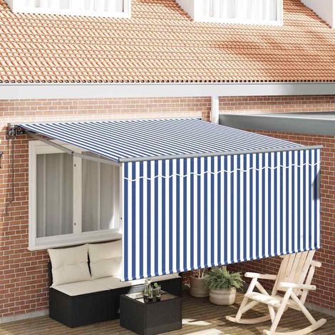 Toldo Retráctil Azul y 300 x 250 cm Poliéster y Aluminio vidaXL (1/5)