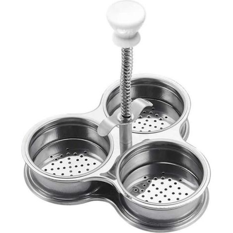 Pocheuse à Oeufs - Inox - 3 Grilles - Facilité d'utilisation - Nettoyage facile - Cuisson rapide (1/4)