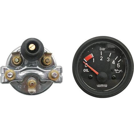 Manometro pressione olio, diametro 52 mm, 0-5 bar (1/2)